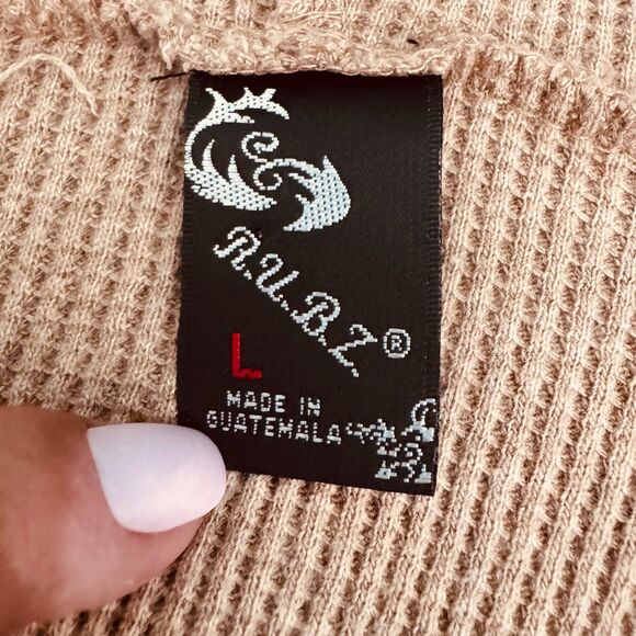 Rubz Y2K / 2000s waffle knit hoodie Large - Picture 7 of 10